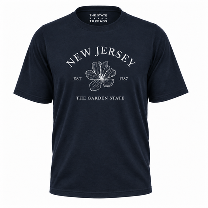 New Jersey Garden State Violet Floral Graphic Shirt