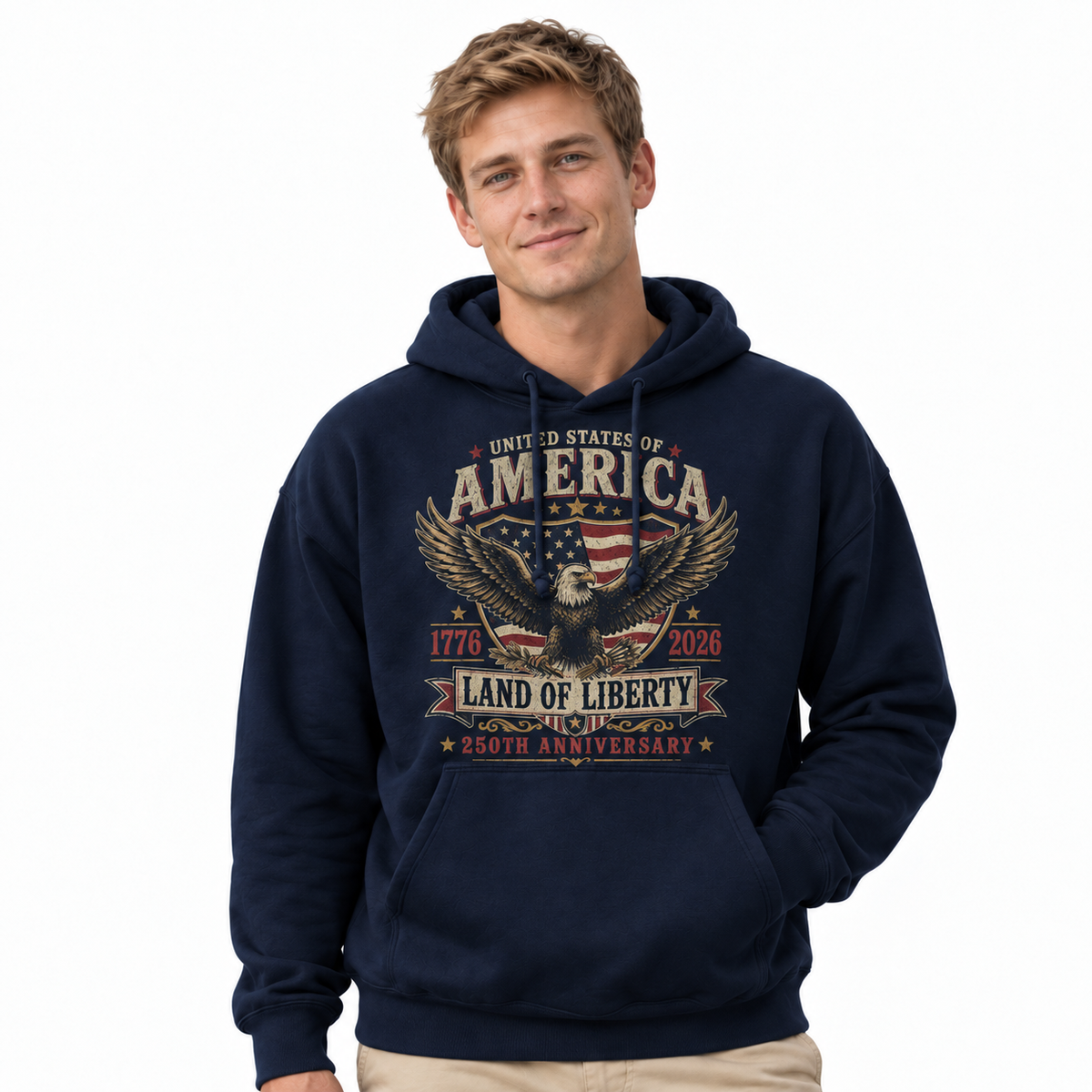 America Land Of Liberty 250th Anniversary Hoodie