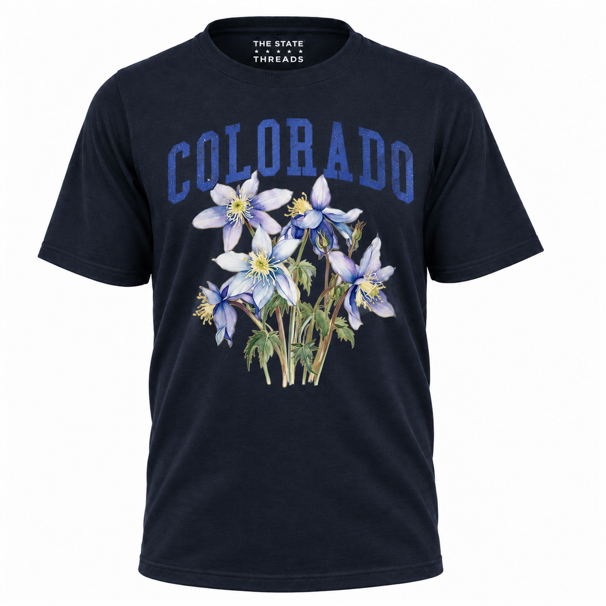 Colorado State Flower Columbine Floral Graphic Shirt