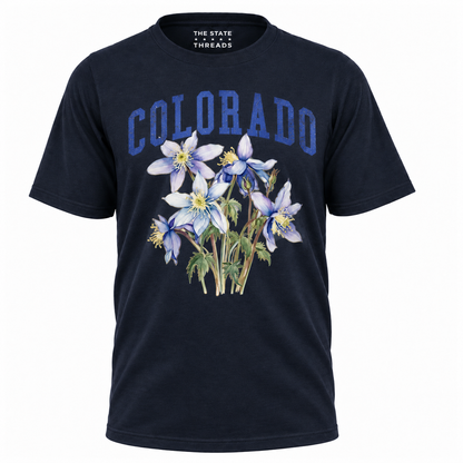 Colorado State Flower Columbine Floral Graphic Shirt