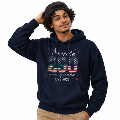 America 250 Years Of Freedom 1776-2026 Hoodie