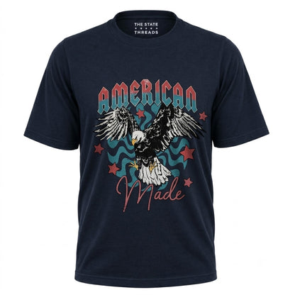 America Made Soaring Eagle Vintage Graphic Independence Shirt