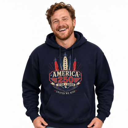 America 250 United We Rise Jet Hoodie