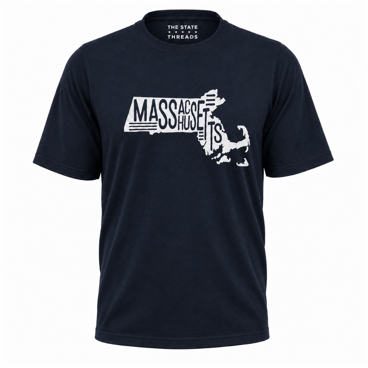 Massachusetts State Map Graphic Pride Shirt