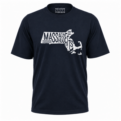 Massachusetts State Map Graphic Pride Shirt