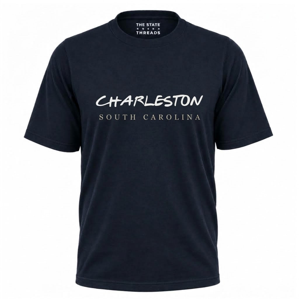 South Carolina Charleston Minimalist Vacation Typography Graphic Shirt
