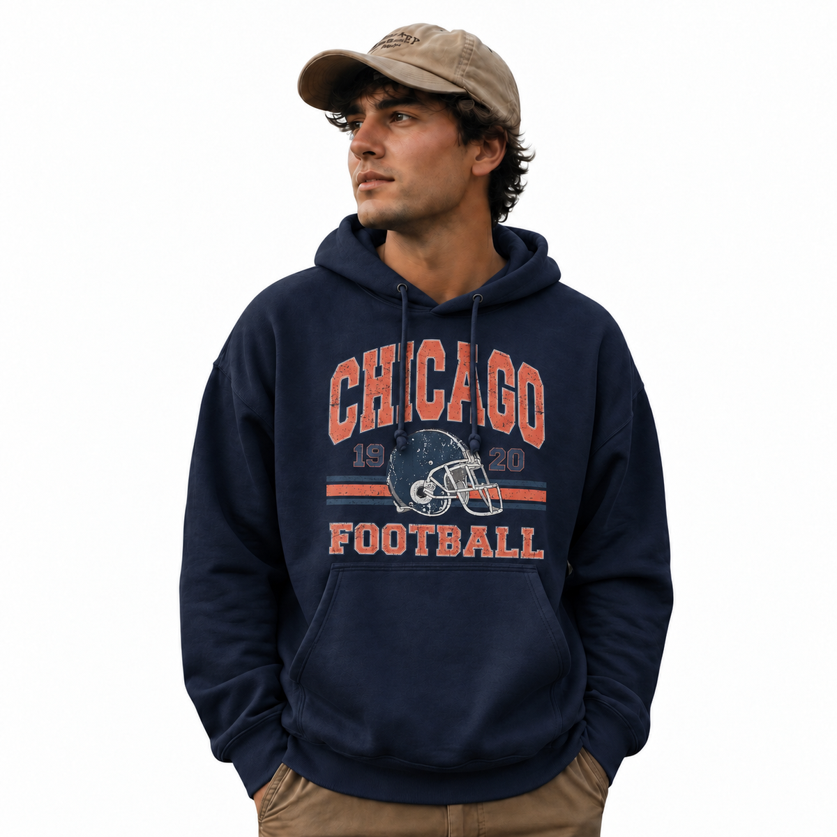Chicago Football Vintage 1920 Helmet Hoodie