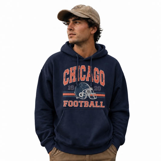 Chicago Football Vintage 1920 Helmet Hoodie