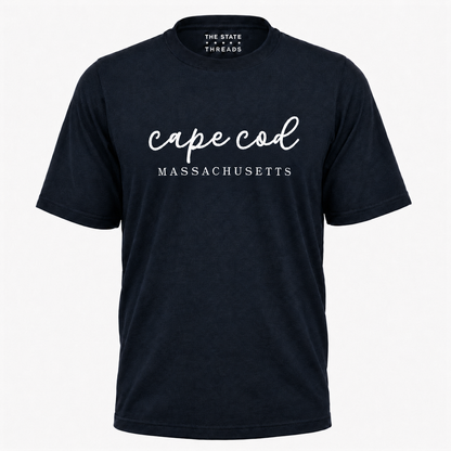 Massachusetts Cape Cod Coastal Script Shirt