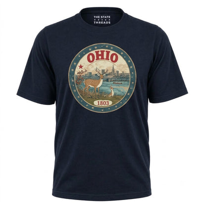 Ohio 1803 Wildlife Deer Scenic River Skyline Shirt