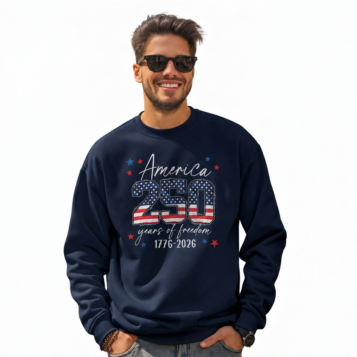 America 250 Years of Freedom 1776 2026 Sweatshirt