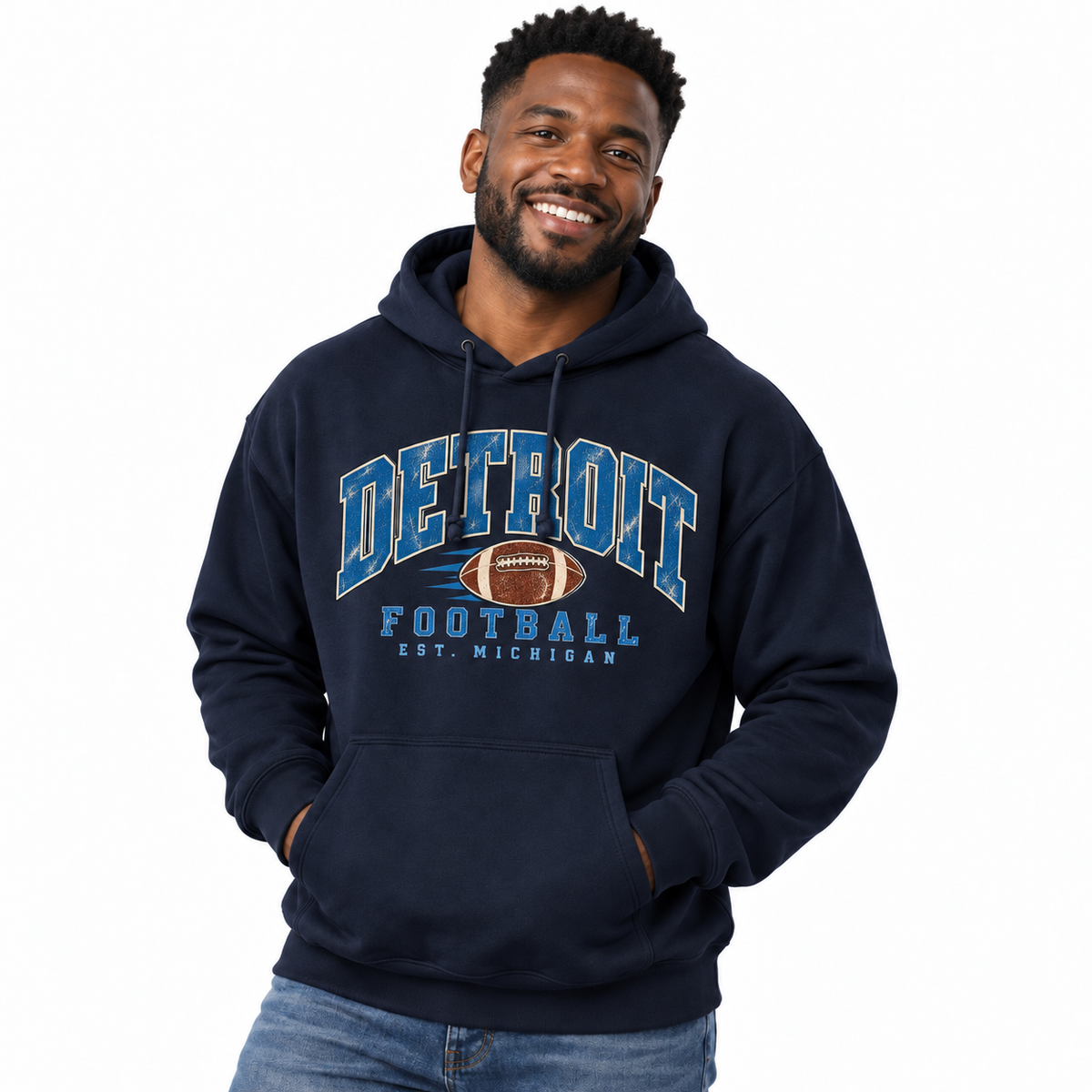Detroit Football Est. Michigan Hoodie