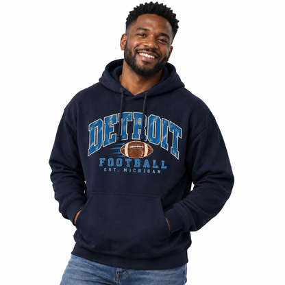 Detroit Football Est. Michigan Hoodie
