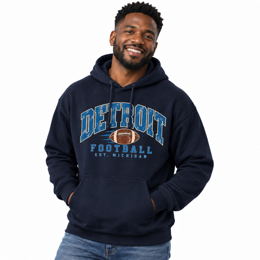 Detroit Football Est. Michigan Hoodie