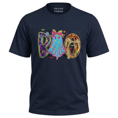 America Coquette Ghost Boo Neon Leopard Halloween Shirt