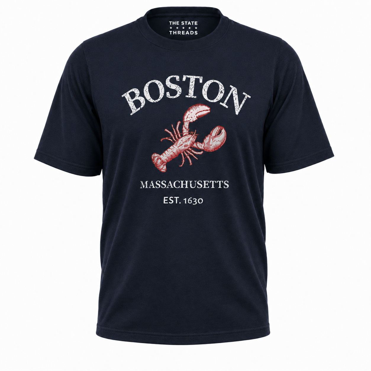 Boston Massachusetts Vintage Lobster Graphic Shir