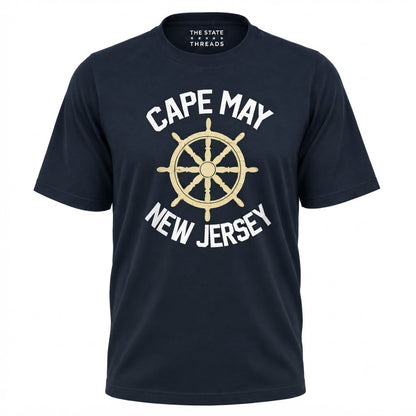 New Jersey Cape May Ship Wheel Nautical Shirt