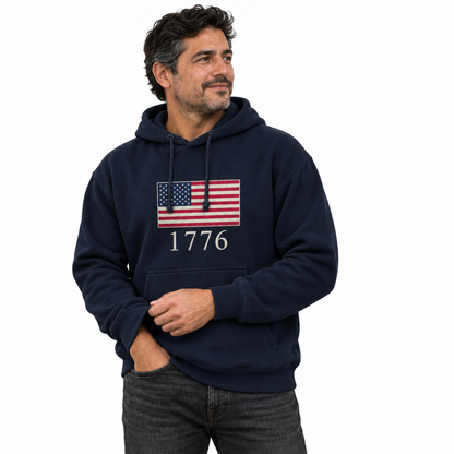 America 1776 Vintage Flag Hoodie