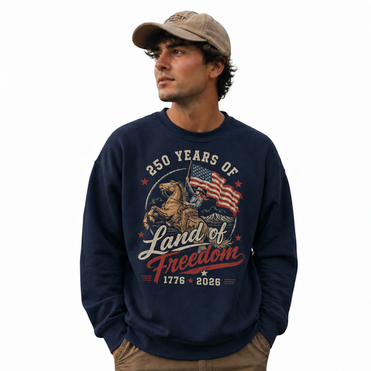 America 250 Years Land of Freedom Sweatshirt