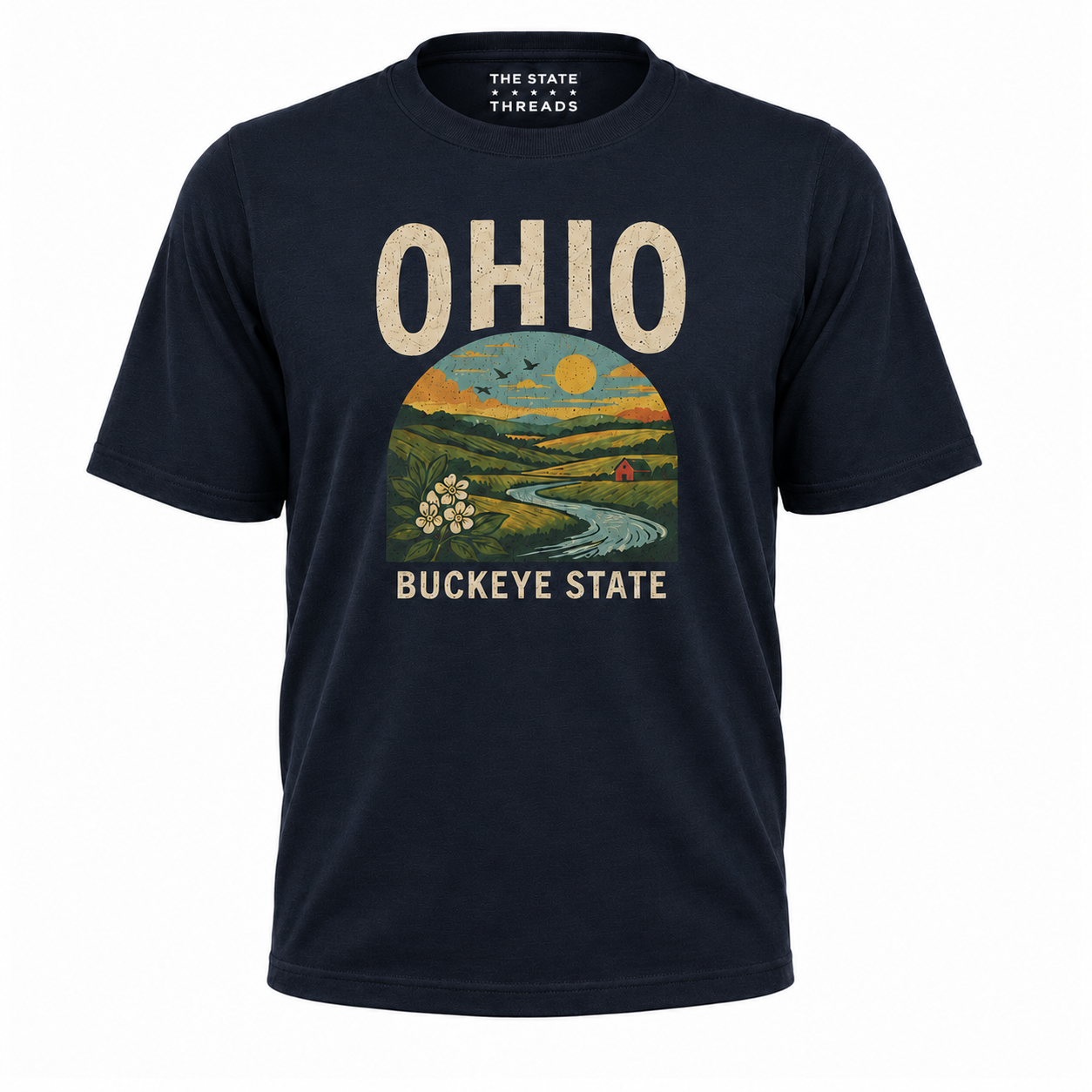 Ohio Buckeye State Vintage Landscape Scenic Shirt