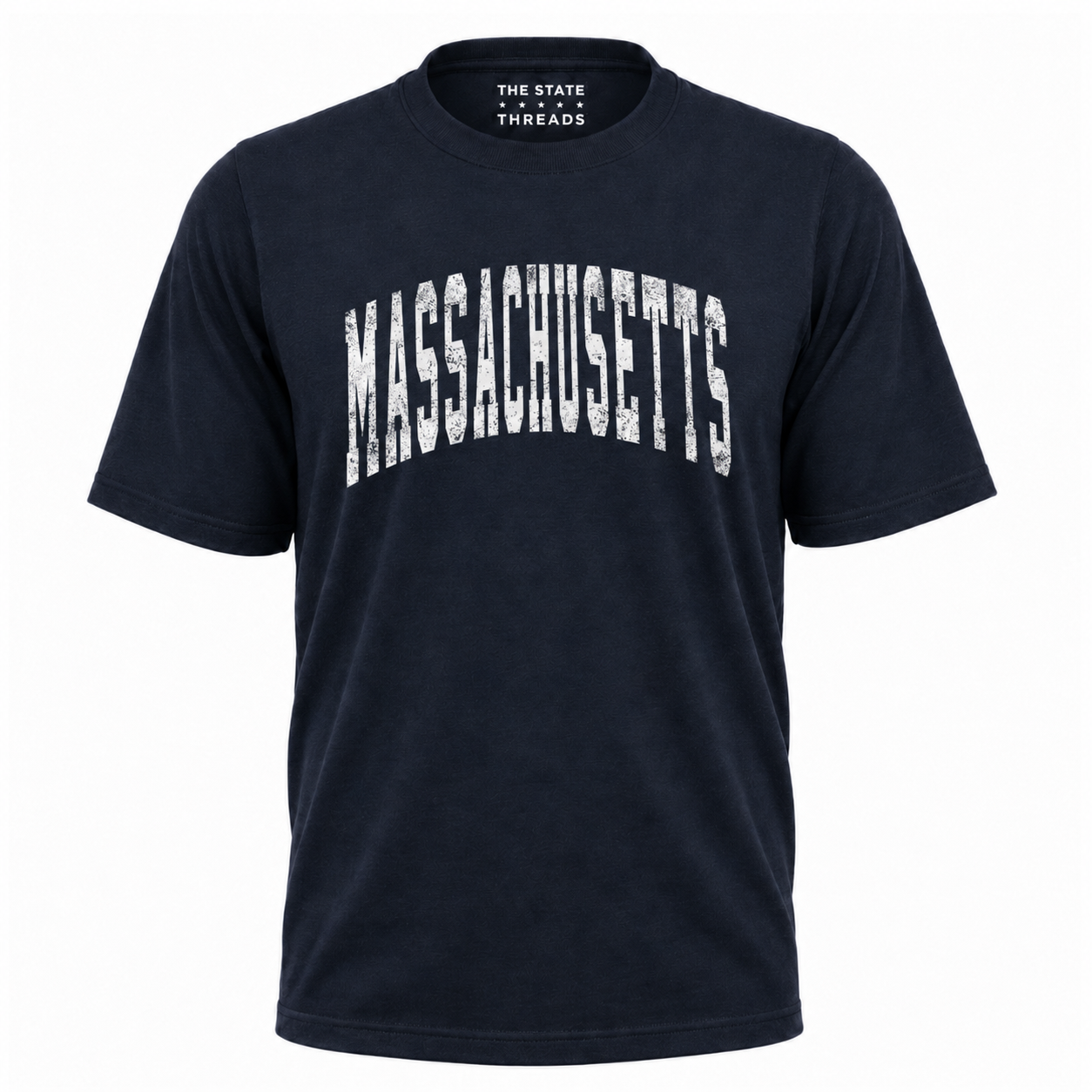 Massachusetts Distressed Vintage Block Letters Shirt