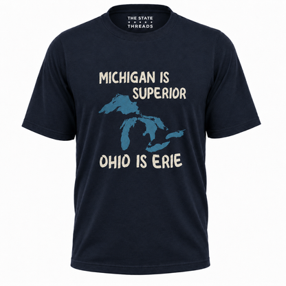Michigan Is Superior Funny Great Lakes Shirt