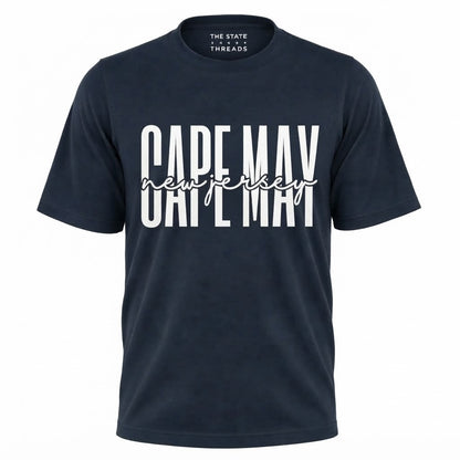 New Jersey Cape May Modern Typography Cursive Shirt