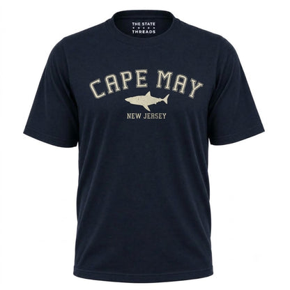 New Jersey Cape May Shark Graphic Coastal Shirt