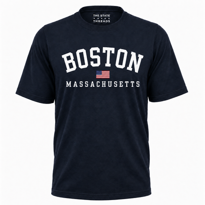 Massachusetts Boston Flag Heritage Pride Shirt
