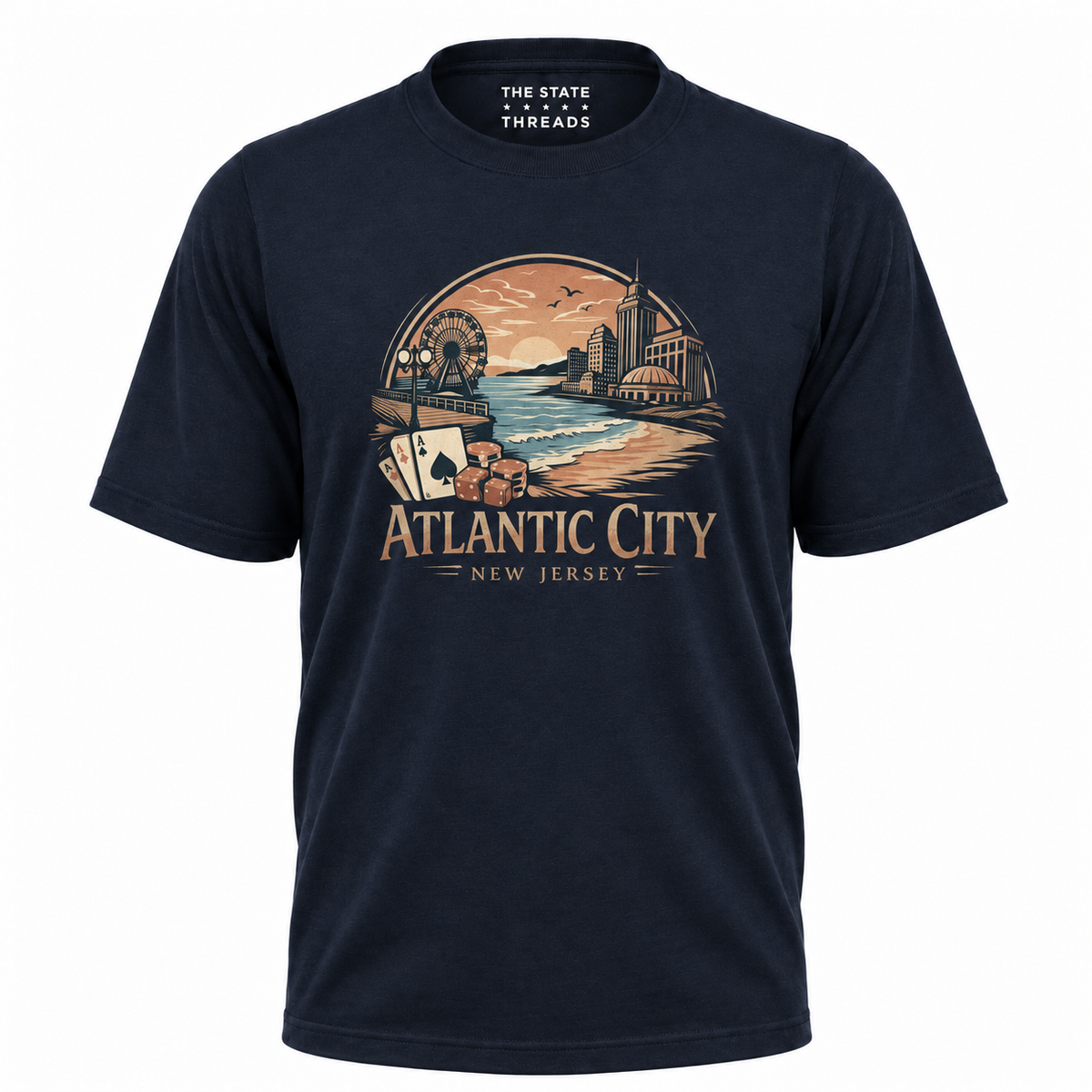 New Jersey Atlantic City Boardwalk Casino Graphic Shirt