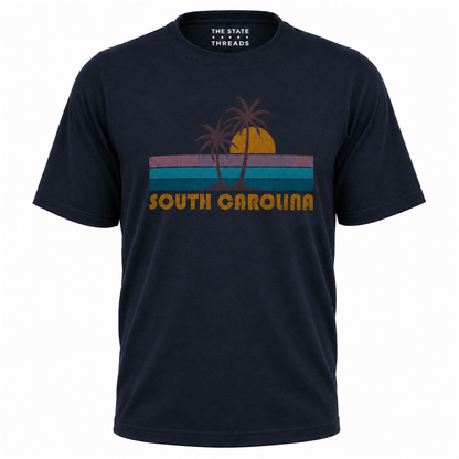 Product Name: South Carolina Retro Sunset Palm Tree Coastal Shirt