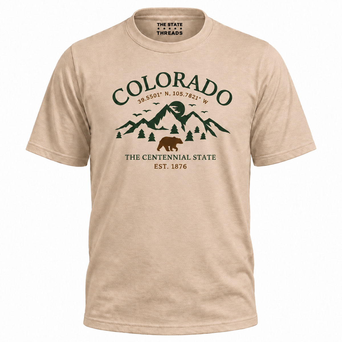 Colorado Centennial State Mountains Bear Graphic Shirt