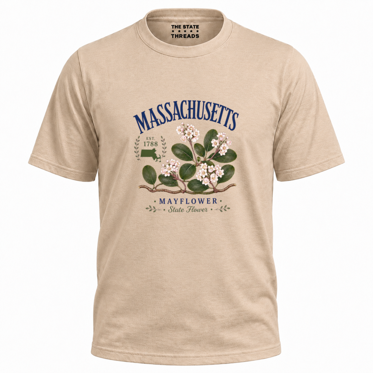 Massachusetts Mayflower State Flower Vintage Botanical Shirt