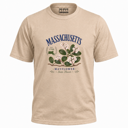Massachusetts Mayflower State Flower Vintage Botanical Shirt