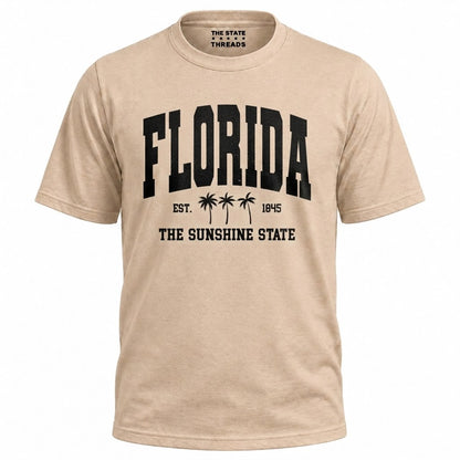 Florida The Sunshine State Vintage Palm Trees Varsity Shirt