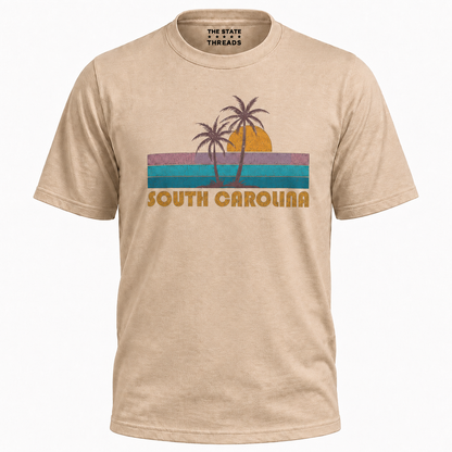 Product Name: South Carolina Retro Sunset Palm Tree Coastal Shirt