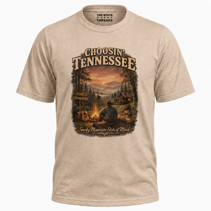 Tennessee Smoky Mountains Campfire Cabin Nature Shirt