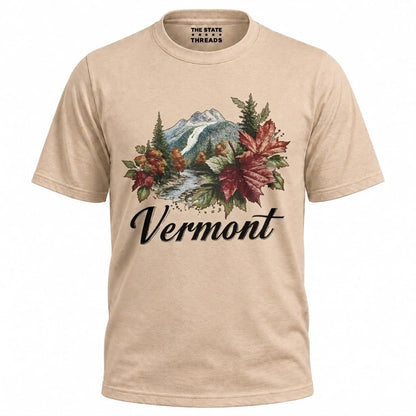 Vermont Autumn Leaves Scenic Mountains Forest Vintage Shirt