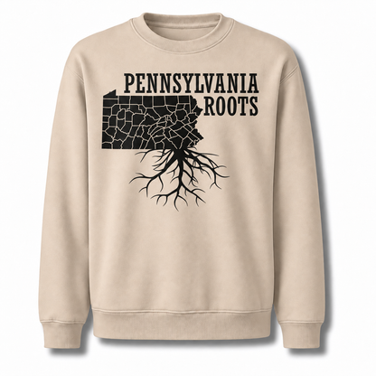Pennsylvania Roots Deep Heritage Minimalist Vintage Sweatshirt - Sand