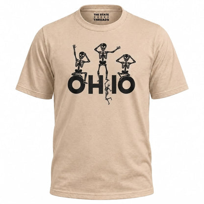 Ohio Dancing Skeleton Spooky Halloween Game Day Shirt