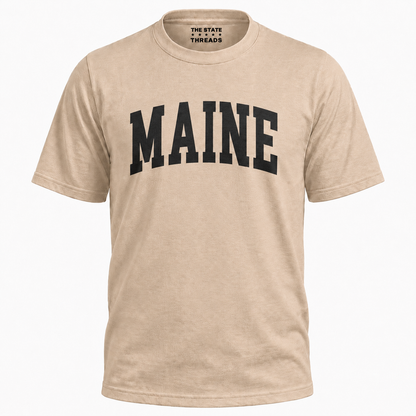 Maine Vintage Block Letter State Pride Shirt