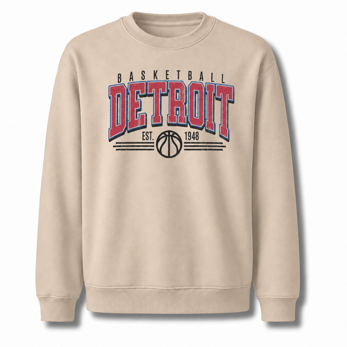 Detroit Basketball Vintage Retro Gameday Classic Sweatshirt - Sand