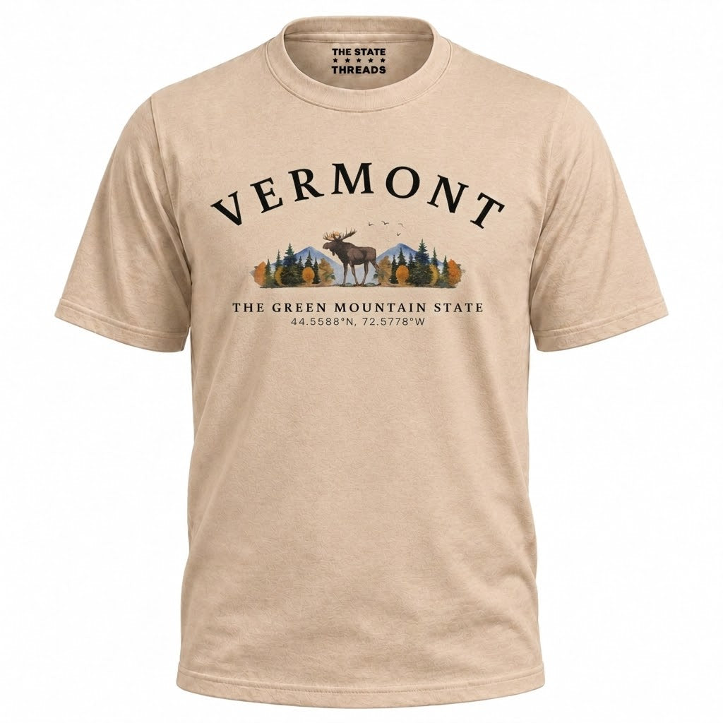 Vermont Green Mountain State Moose Wilderness Adventure Shirt
