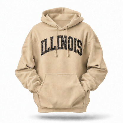 Illinois Varsity Arch Distressed Hoodie