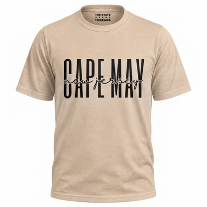 New Jersey Cape May Modern Typography Cursive Shirt