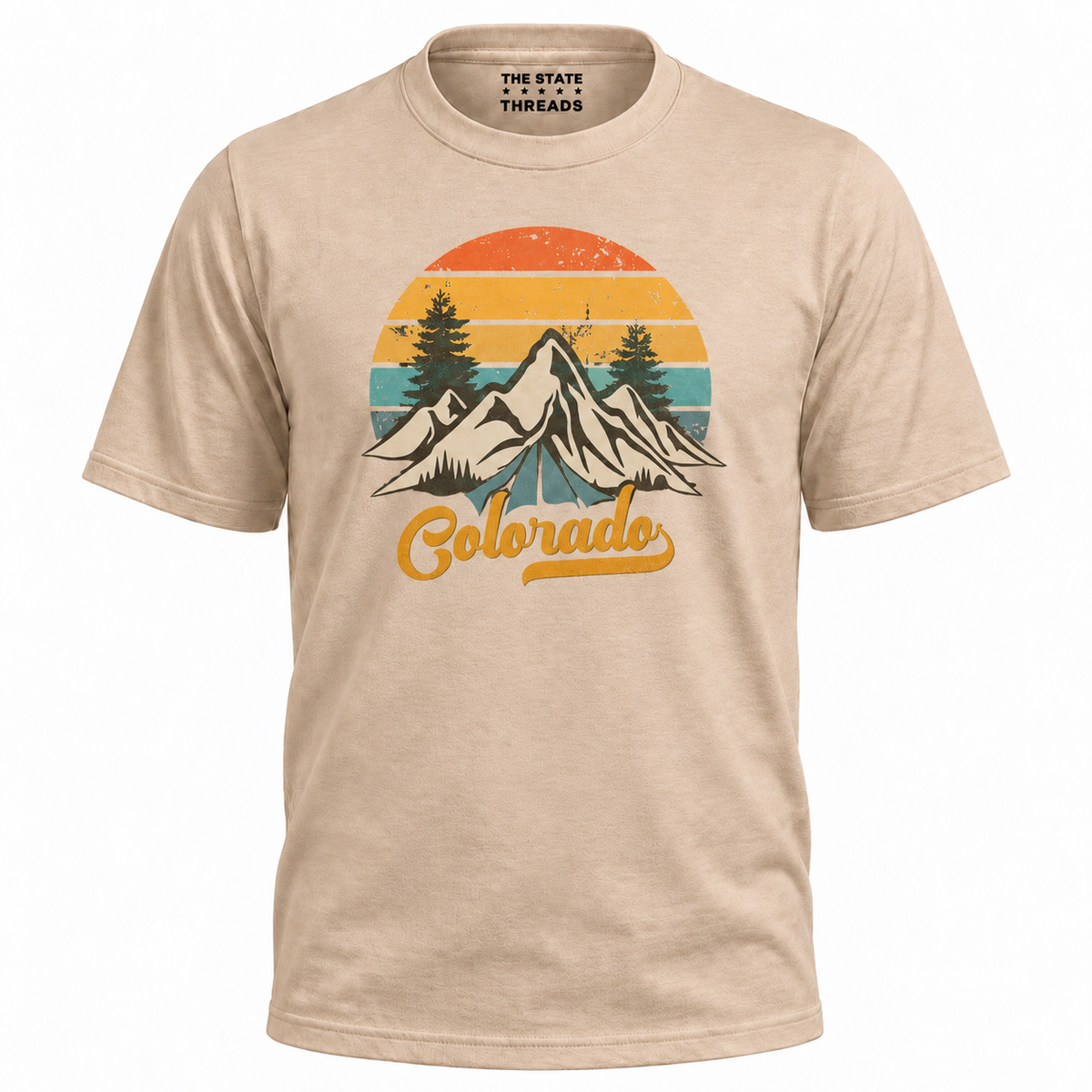 Colorado Retro Mountain Camping Sunset Graphic Shirt