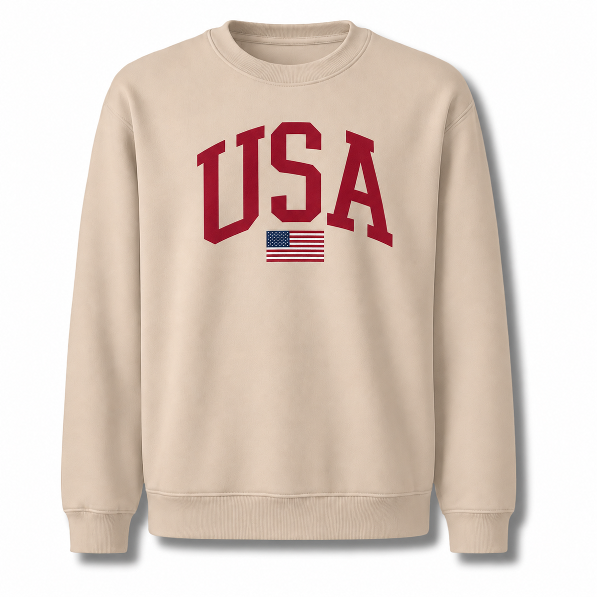 USA Arch Flag Minimalist Varsity Sweatshirt
