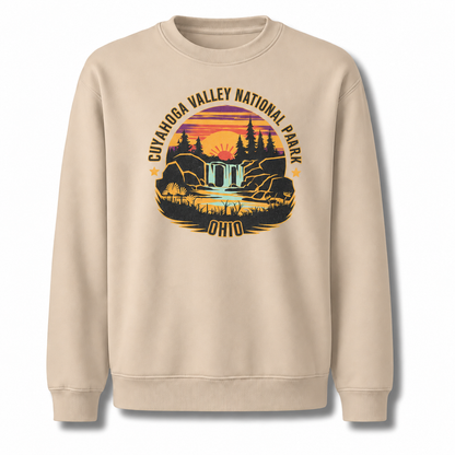 Cuyahoga Valley Ohio National Park Scenic Sweatshirt - Sand