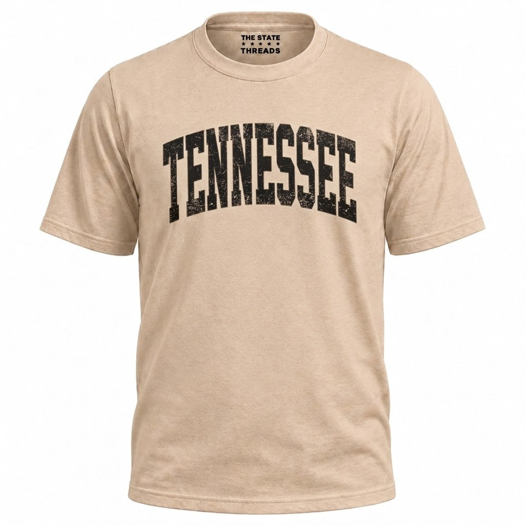 Tennessee Volunteer State Retro Graphic Casual Varsity Shirt