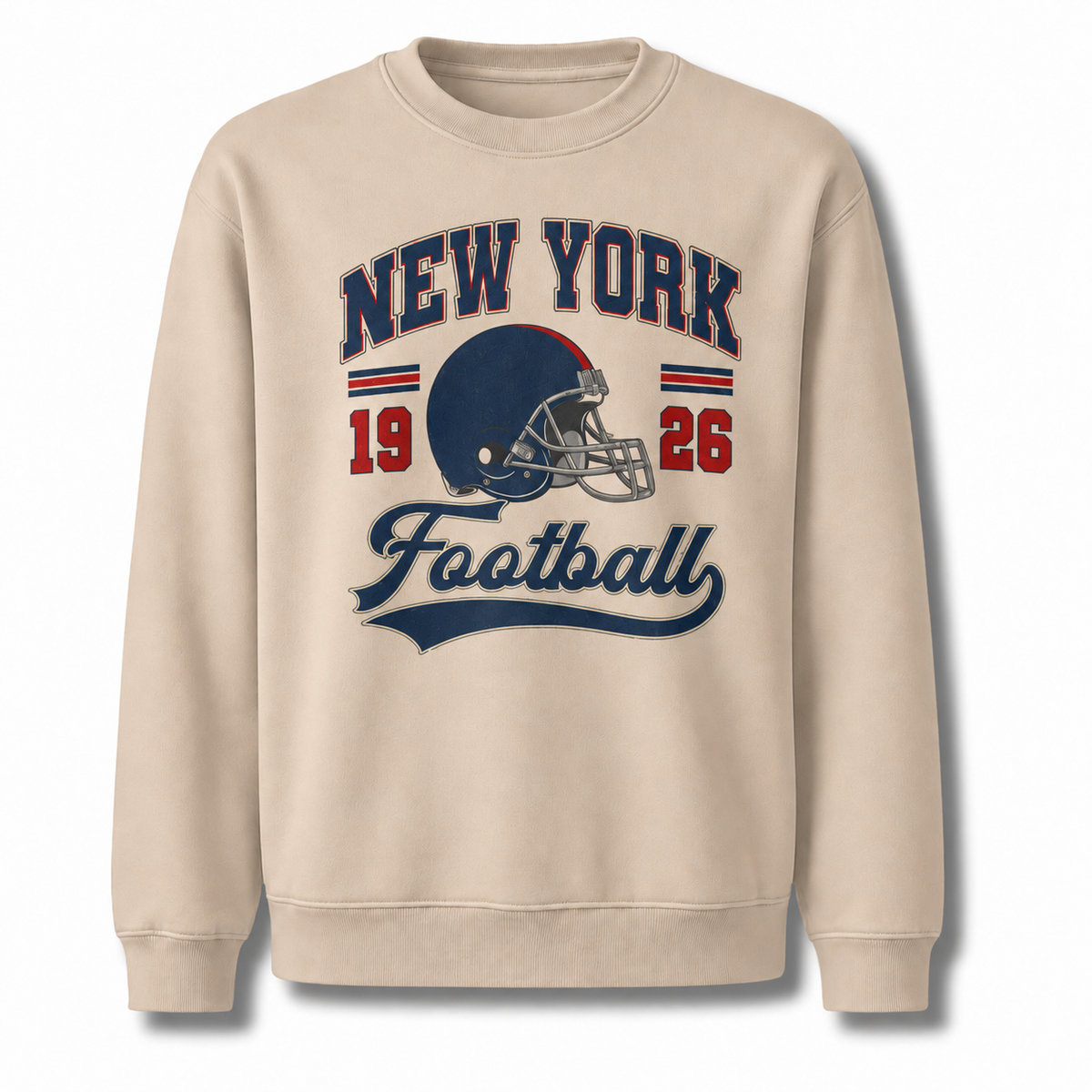 New York Football 1925 Vintage Athletic Gameday Sweatshirt - Sand